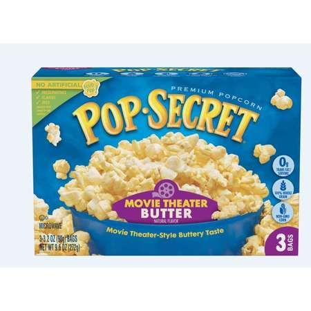 POP SECRET Movie Theater Butter Popcorn 9.6 oz., PK6 112465